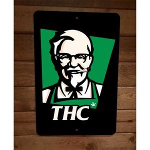 THC Colonel Sanders 8x12 Metal Wall Sign ‎ 420 Mary Jane